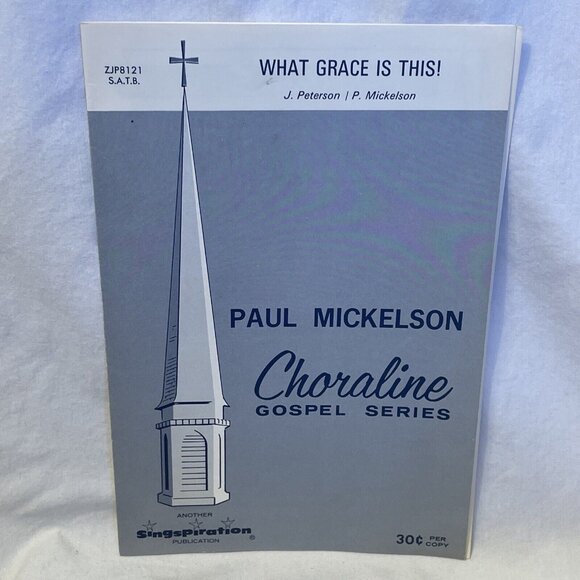 What Grace Is This S.A.T.B. Piano Sheet Music Peterson 1971 Singspiration Gospel - Picture 2 of 7